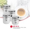 Hds Trading 4 Piece  Canister Set with Stainless Steel Tops ZOR95952